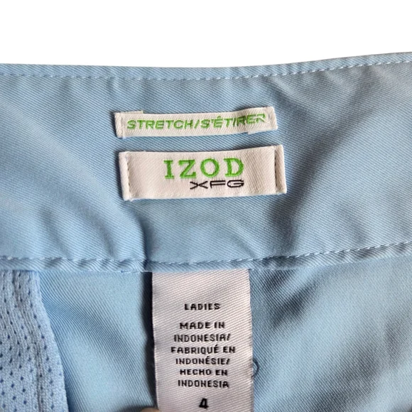 IZOD XFG Light Blue Performance Ladie's Golf Shorts 4 - Picture 4 of 8